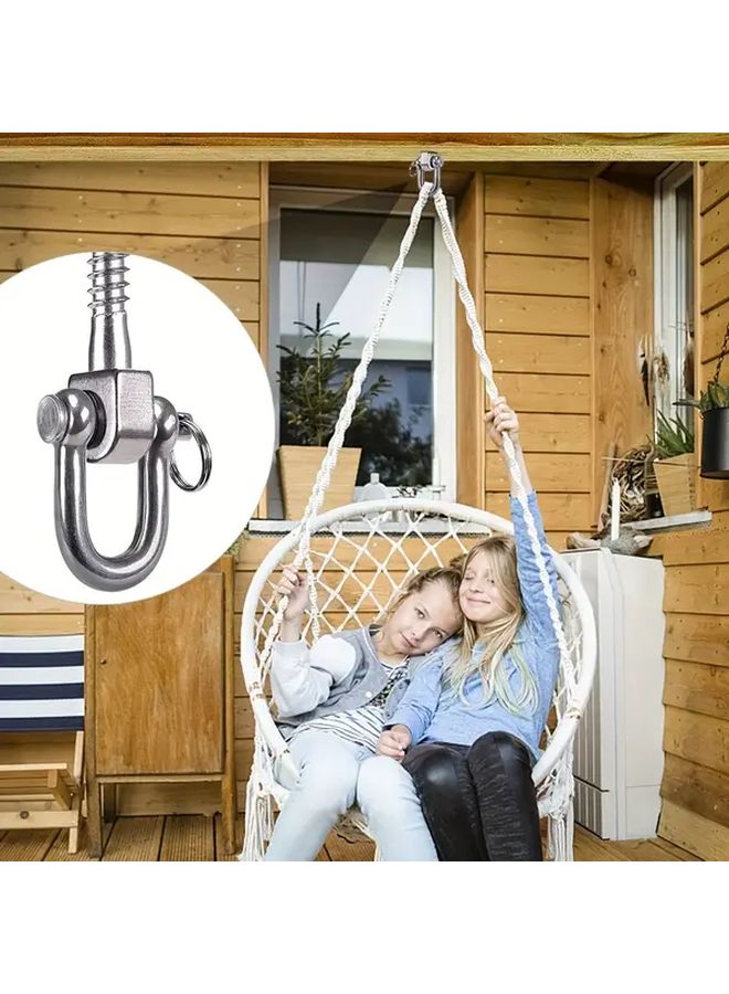 2pcs Heavy Duty Swing Hooks 180 Degree Flexible Stainless Steel Hangers 1763 7 Lbs Load Capacity - Image 3