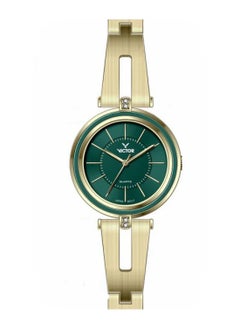 Women Analog Quartz Gold Stainless Steel Band Watch V1498 - 32mm