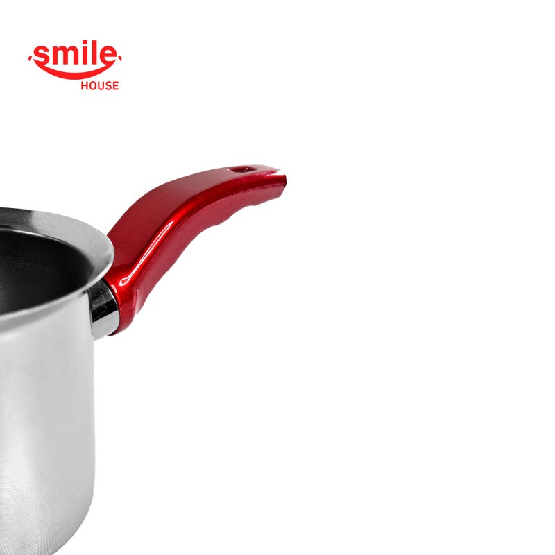 Smile House - Stainless Steel Boiler Pot - Red Handle (Size 1-300ml) - Image 2