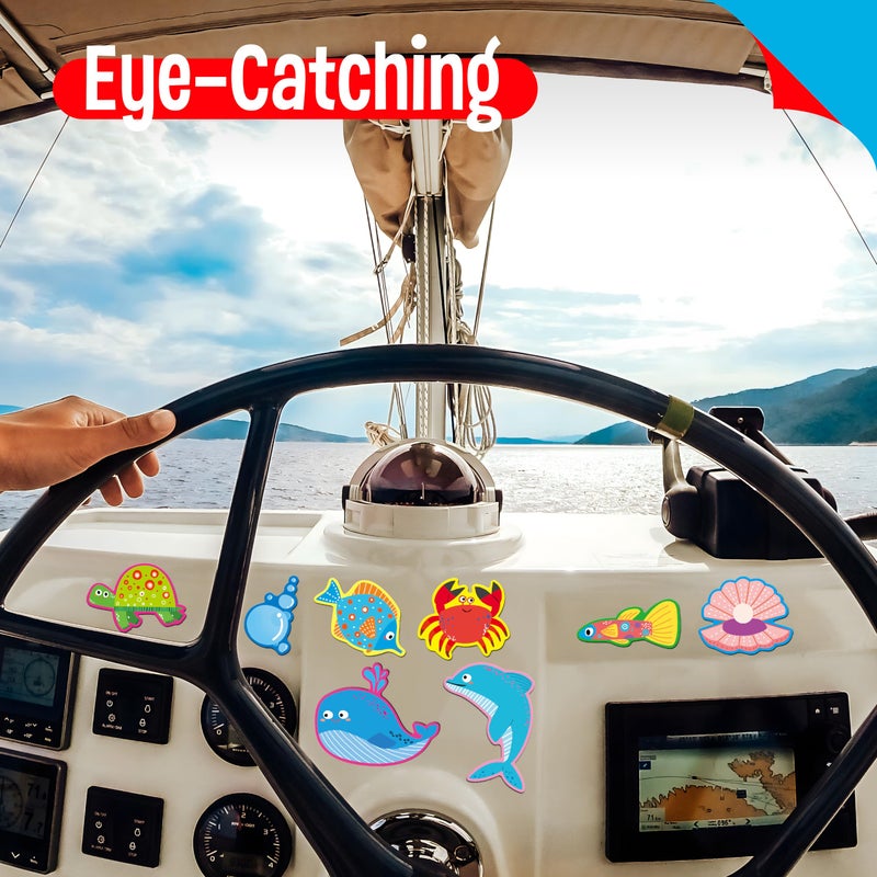SpriteGru 60PCS Cruise Door Decorations, Magnetic Ocean Cruise Door Magnet Waterproof Sea Animals Magnet Stickers Ocean Fridge Decors for Refrigerator, Carnival Cruise Party Supplies - Image 5