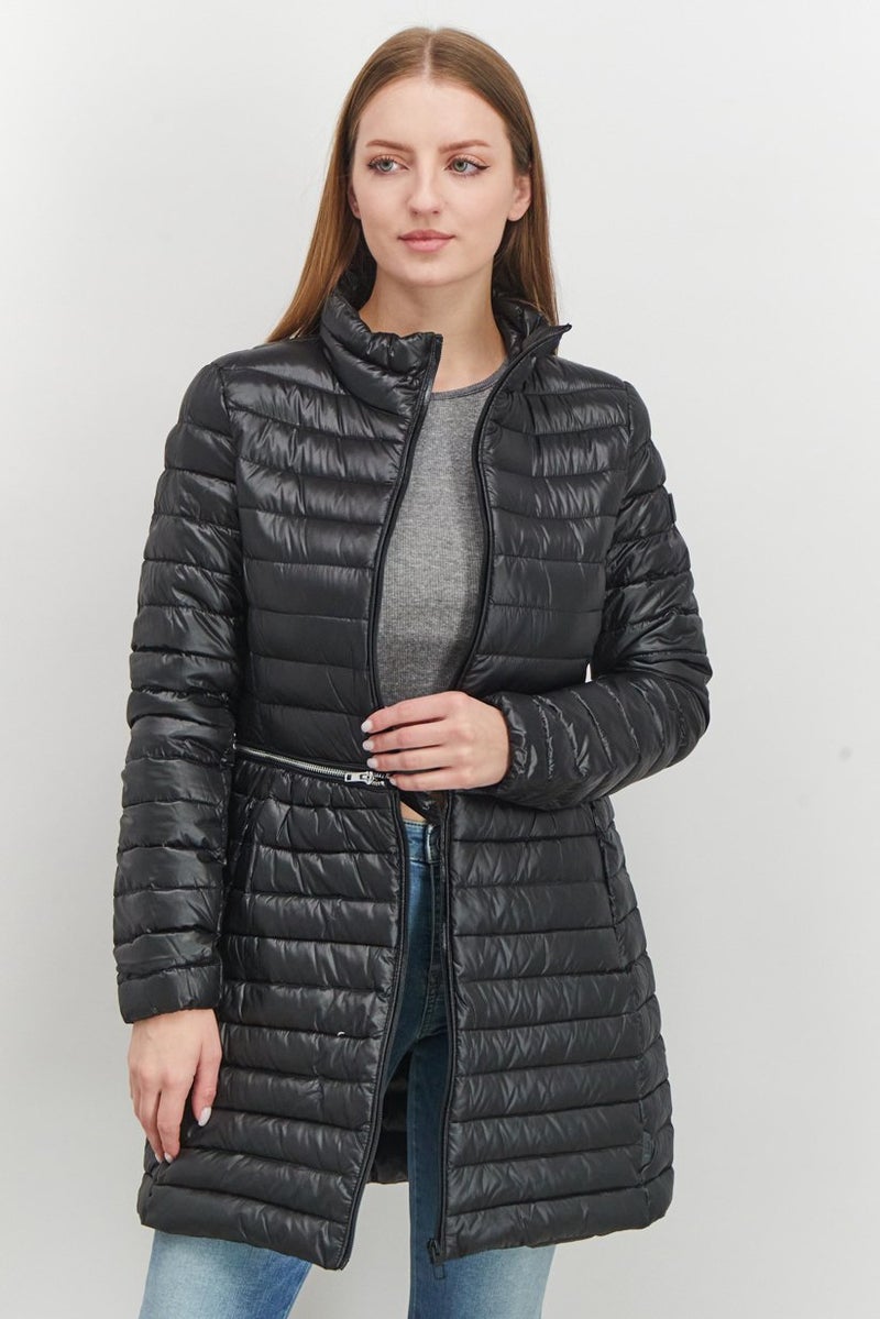 Tumi Women Long Sleeve Flex Down Walker Jacket, Black - Image 1