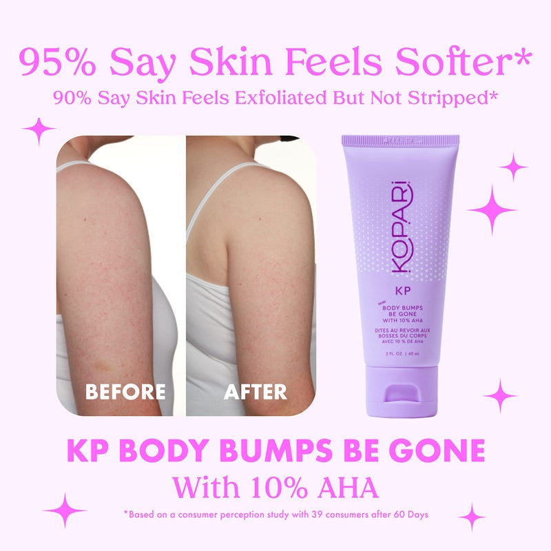 Kopari KP Body Bumps Be Gone Exfoliating Body Scrub with 10% AHA, to Smooth Skin, Reduce Bumps, Decongest Pores, Clarifying, Gently Exfoliate & Wash | 8.45 fl oz Tube - Image 3