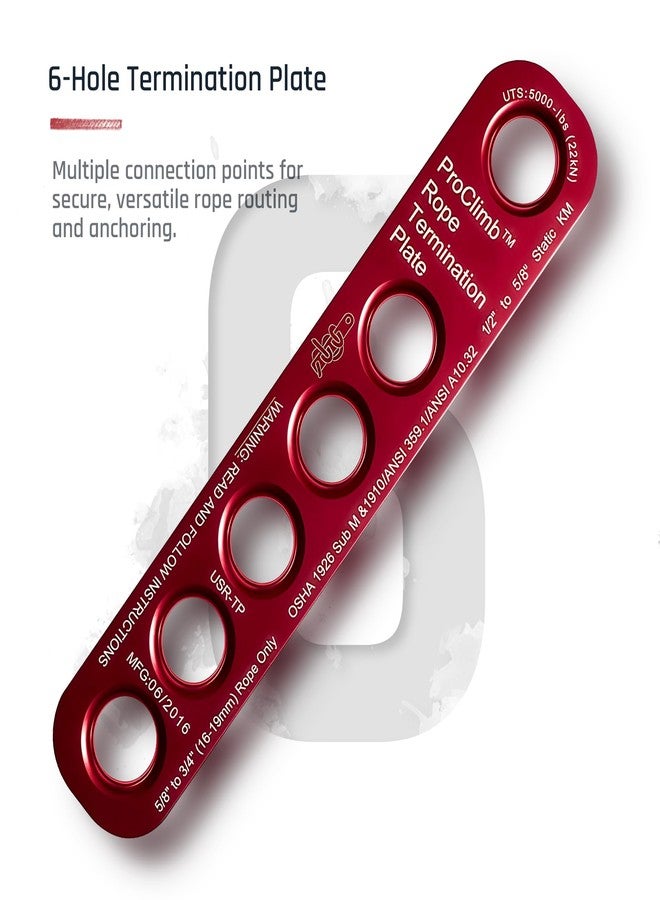 ProClimb 22 kN Rope Termination Plate - Aluminum Rigging Plate for Kermantle Rope 5/8" - 3/4" Diameter (16 mm to 19 mm) - Rope Anchor Plate for Vertical Lifeline Assembly - Image 4