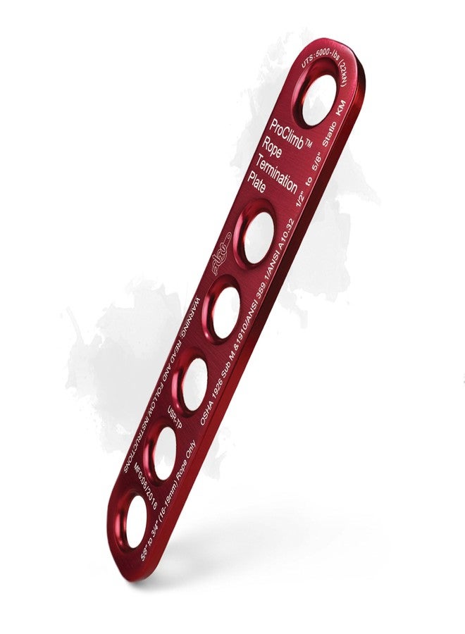 ProClimb 22 kN Rope Termination Plate - Aluminum Rigging Plate for Kermantle Rope 5/8" - 3/4" Diameter (16 mm to 19 mm) - Rope Anchor Plate for Vertical Lifeline Assembly - Image 1