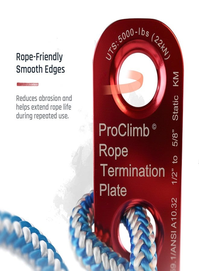 ProClimb 22 kN Rope Termination Plate - Aluminum Rigging Plate for Kermantle Rope 5/8" - 3/4" Diameter (16 mm to 19 mm) - Rope Anchor Plate for Vertical Lifeline Assembly - Image 3