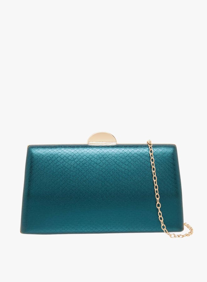Flora Bella By Shoexpress Women Textured Clutch with Flap Closure and Chain Strap - Image 1