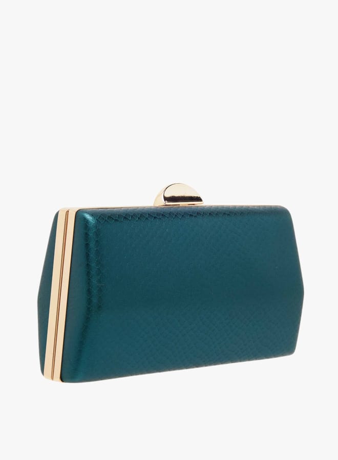 Flora Bella By Shoexpress Women Textured Clutch with Flap Closure and Chain Strap - Image 3