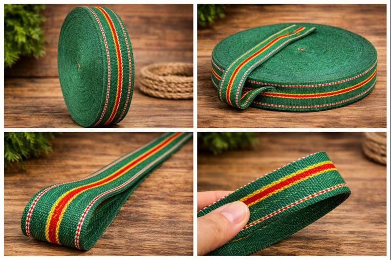 Basrah NIWAR 2.5 Inch Cotton Niwar Webbing Roll, 50 Meters Long, Durable Heavy-Duty Strap, 2.5kg Weight, Ideal for Cots, Chairs, DIY Crafts – Strong Cotton Tape for Multipurpose Use - Image 5