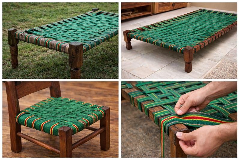 Basrah NIWAR 2.5 Inch Cotton Niwar Webbing Roll, 50 Meters Long, Durable Heavy-Duty Strap, 2.5kg Weight, Ideal for Cots, Chairs, DIY Crafts – Strong Cotton Tape for Multipurpose Use - Image 3
