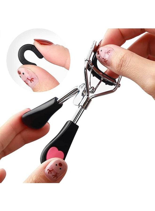 JS Eyelash Handle Clip with Comb, Heart Tweezers, Eyelash Curling Clip, Eye Beauty - Image 4