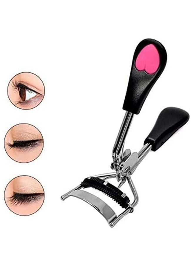 JS Eyelash Handle Clip with Comb, Heart Tweezers, Eyelash Curling Clip, Eye Beauty - Image 2