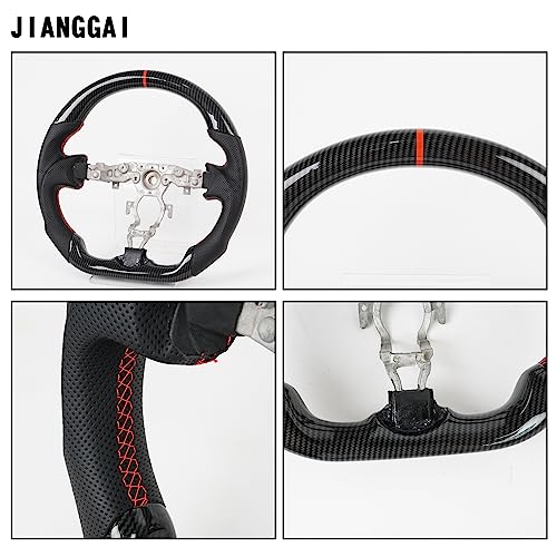 JIANGGAI عجلة قيادة سيارة من ألياف الكربون بتقنية الهيدرو ديب تناسب نيسان 370z 2008-2020 - عجلة قيادة رياضية من جيانغغاي - Image 4