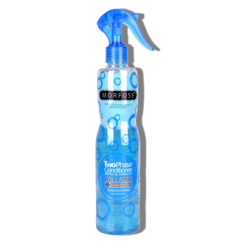 Morfose Professional Two Phase Leavein Conditioner for Dry Damaged or Brittle Strands Repairs and Protects Damage and Split Ends 1352 Fl Oz Collagen