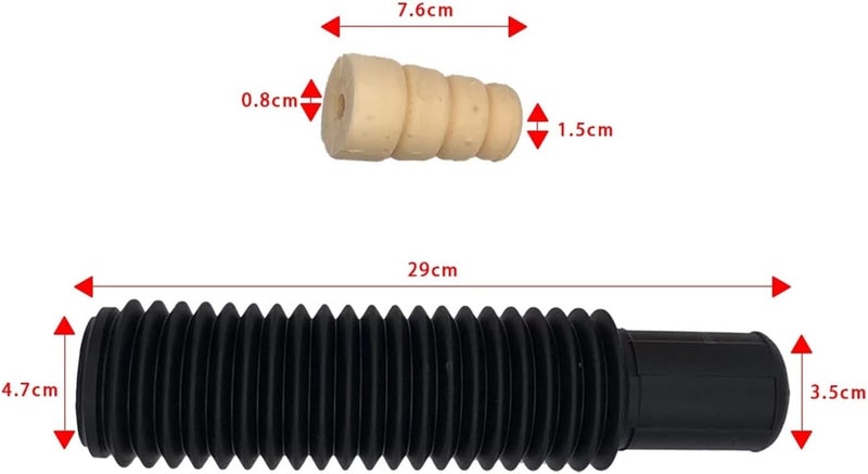 QASULER Car Rear Shock Absorber Buffer Rubber Boot Set - Image 2