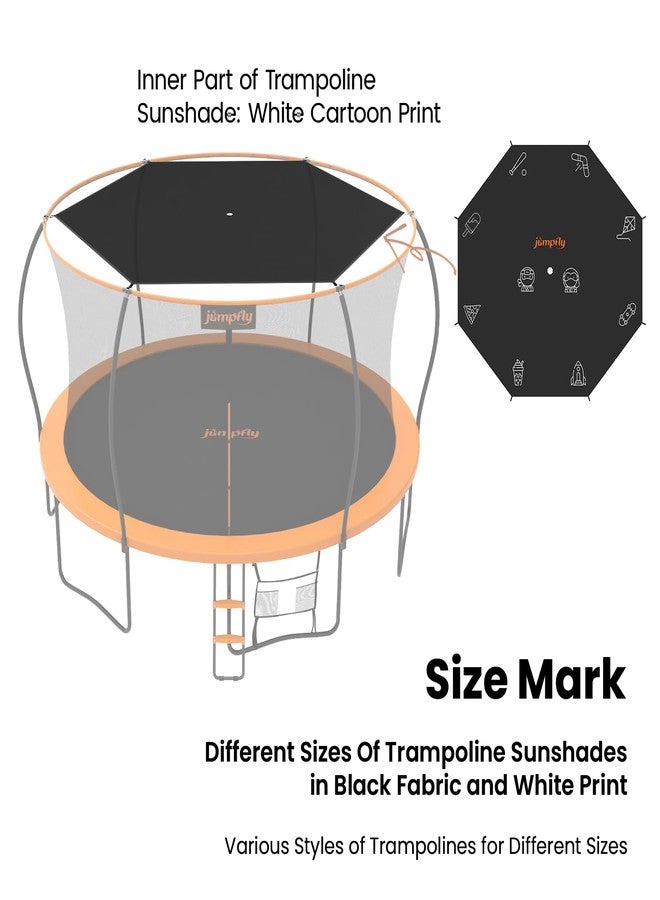 jumpfly Trampoline Shade Cover, Trampolines Cover for 14FT 8 Straight Pole Round Trampolines Sun Protection, Easy to Install,Trampoline Accessories for Backyard Playground - Image 2