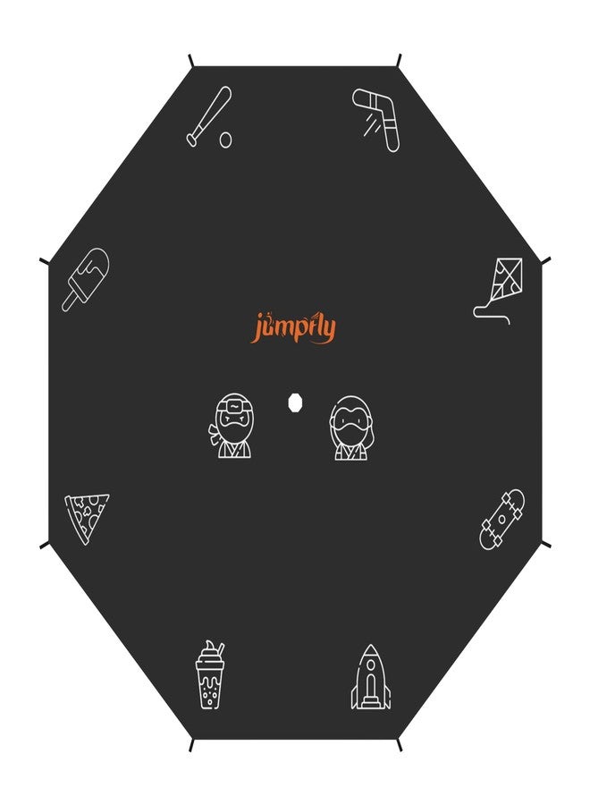 jumpfly Trampoline Shade Cover, Trampolines Cover for 14FT 8 Straight Pole Round Trampolines Sun Protection, Easy to Install,Trampoline Accessories for Backyard Playground - Image 1