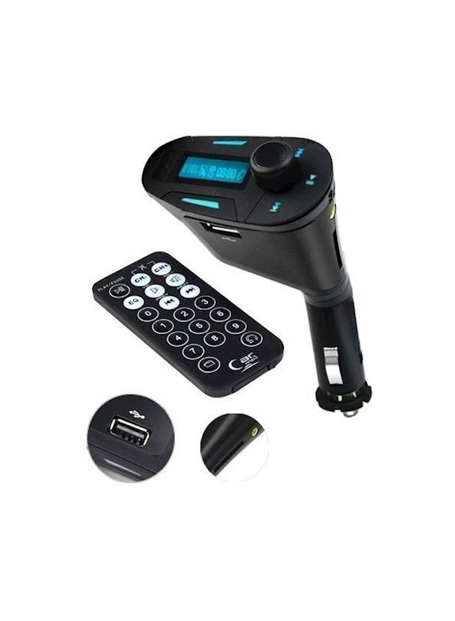 NIBEMINENT USB Wireless FM Transmitter Modulator With Remote Black - Image 1