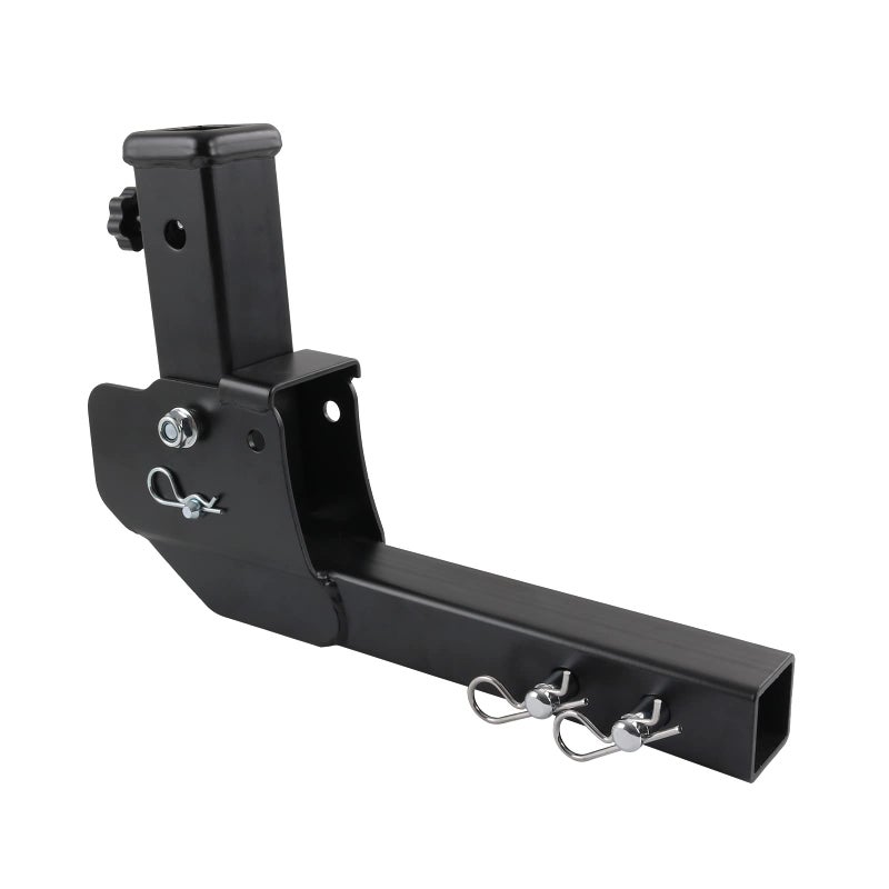 JDMSPEED Trailer Hitch Folding 2 Trailer Hitch 500LB Capacity Shank Mount Cargo Wheelchair Carrier Adapter