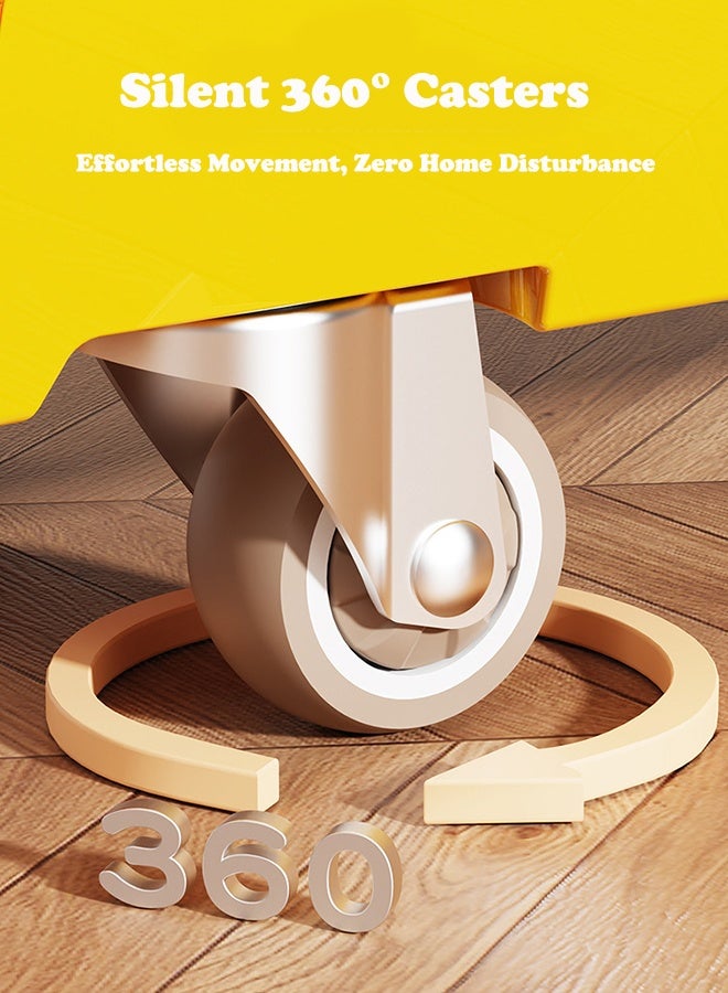 LED Flashing Twist & Glide Trike for 1-3 Year Olds, Baby Walker to Ride-On Toy with 360° Rotating Wheels & Safety Guard, Indoor Outdoor Learning Toy for Toddlers Boys Girls (Yellow) - Image 3