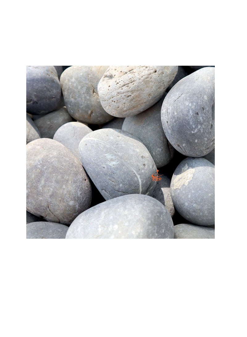 KNP Gray River Pebbles Natural Garden Material  5-8 CM 10KG - Image 1