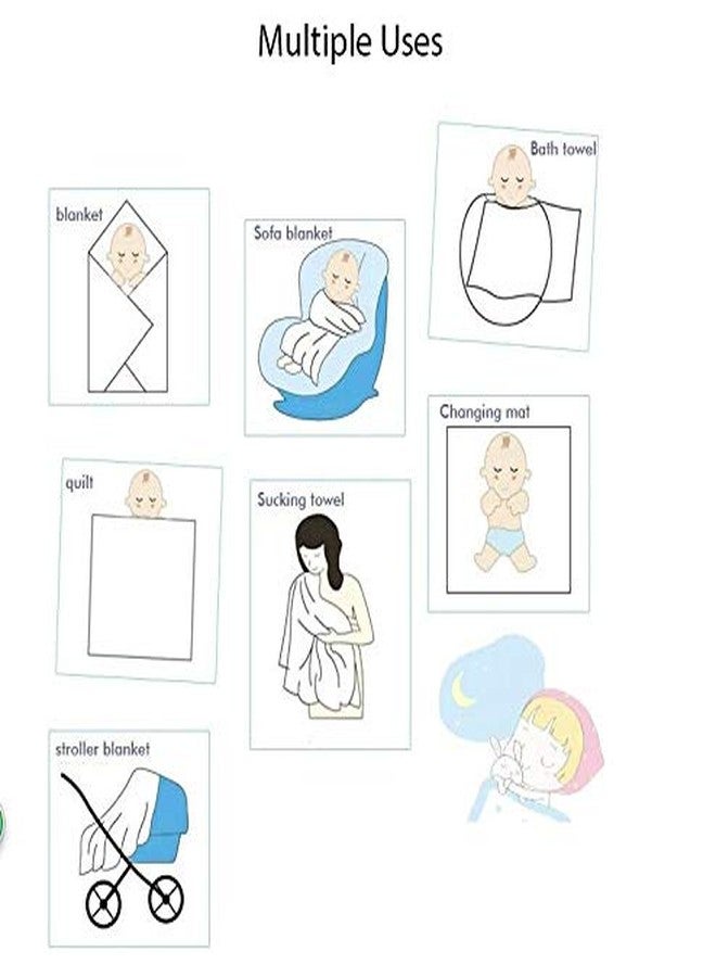 BLOCKS OF INDIA Organic Cotton Baby Muslin Cloth Hand Block Printed Swaddle - (92 x 92 Cm), Pack of 3(Blue,Green, Pink) (0-18 Months) - Image 4