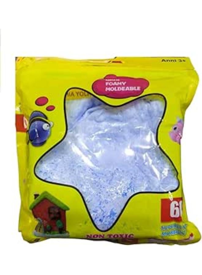 Moldable Foamy Bags 60g Mixed Color Didactic Slime Baby Blue 