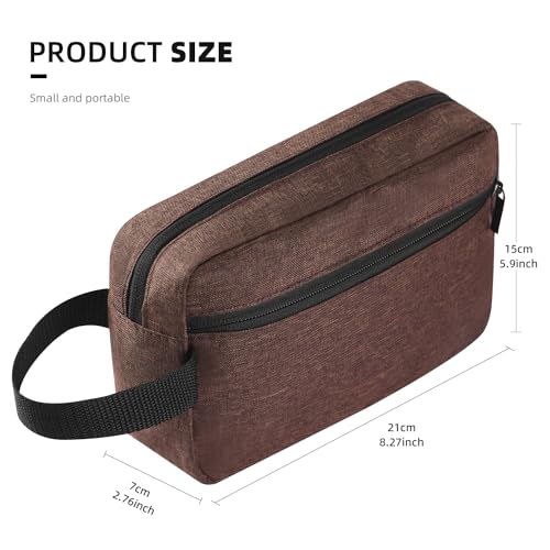 Icramsy Travel Toiletry bag Toiletry bag for women men Hanging Cosmetic bag Travel accessories for Women Men (Brown) - Image 2
