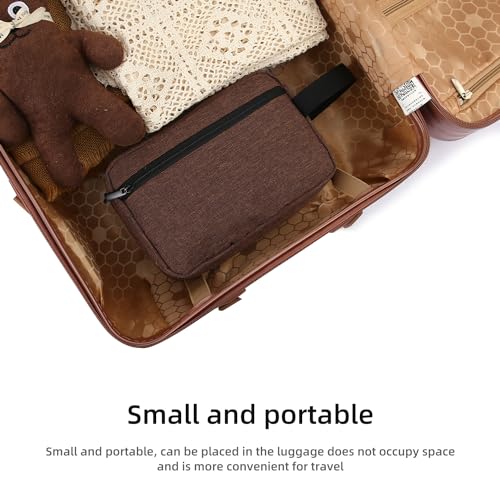 Icramsy Travel Toiletry bag Toiletry bag for women men Hanging Cosmetic bag Travel accessories for Women Men (Brown) - Image 5