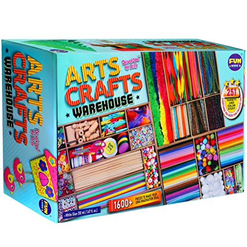 DEVELOPE BY PLAY 3 Layers Jumbo Arts and Crafts Supplies Warehouse Biggest Chest Box 1791Wx124L Includes 1600 Giant Craft Materials Kit for Kids 612 Creative Toys Birthday Gift for Preschool Girls and Boys - Image 1