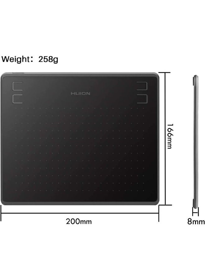 HUION HS64 Drawing Tablet Black - Image 2