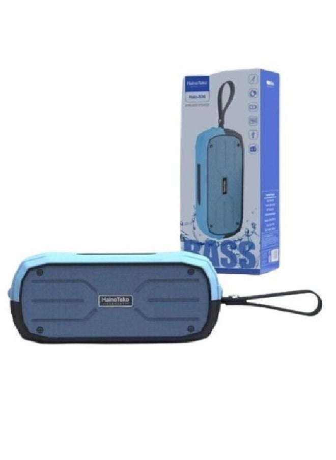 Haino Teko - Portable Wireless Bluetooth Speaker Halo S36 Blue - Image 1