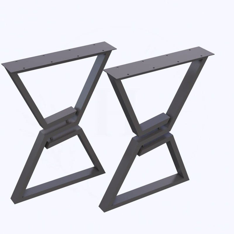 Ventuos Metal Table Legs 71 Cm H x 45 Cm WDesk LegsHeavy Duty Metal Legs for Dining TableDeskOfficeComputerTabel Legs Set of 2Black TShape Z Shape Black - Image 1