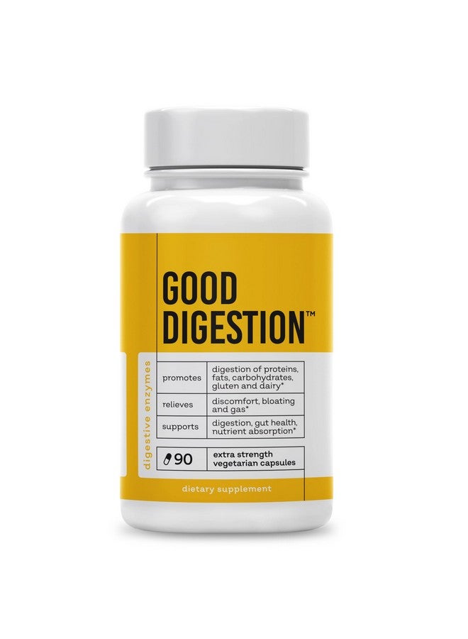 Good Digestion - Extra Strength Digestive Enzymes | All-in-One Formula | Fast Bloating & Gas Relief | Digestion Relief for Carbs, Fat, Protein, Gluten, Dairy | Supports Gut Health | 90 Capsules - Image 1