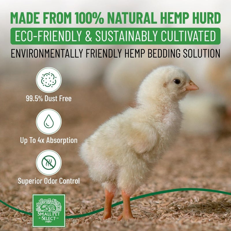 Small Pet Select Hemp HURD Ultra-Premium Chicken Bedding, Biodegradable Chicken Coop Animal Bedding, Eco Friendly Odor Control, 18 lb - Image 2