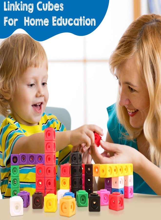 Poen 800 Pcs Linking Cubes for Math Counting Blocks Colorful Manipulatives Cubes Toy Connecting Blocks Education Learning Math Construction Toy for Kids Ages 4-8 Stem Activity - Image 5