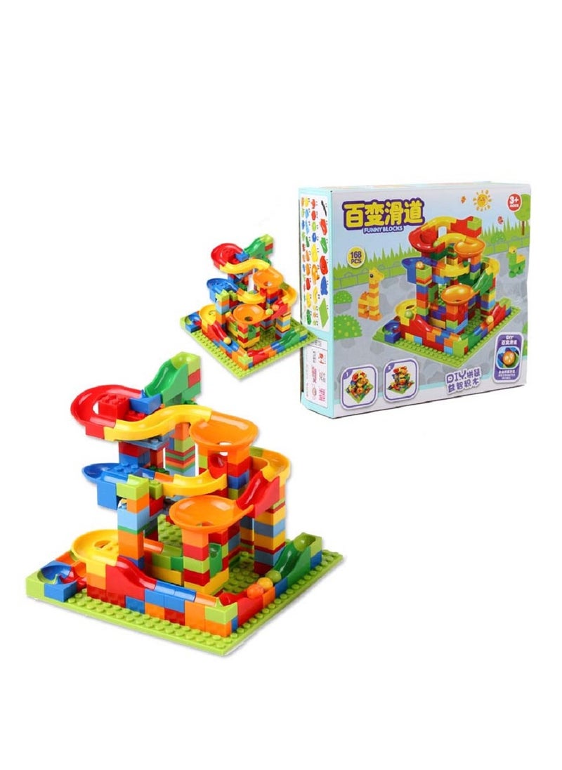 Generic 168 Pieces Marble Race Track Ball Maze Game for Boys and Girls, Construction Toys for Kids  - Image 4