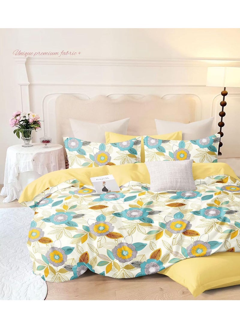 Generic 350 TC Cotton Feel Glace Cotton All Around Elastic Fitted Bedsheets King Size Premium Super Soft Fitted Bedsheet King Size for Double Bed Fits Up to 8 to 10 Inches 78 x 72 