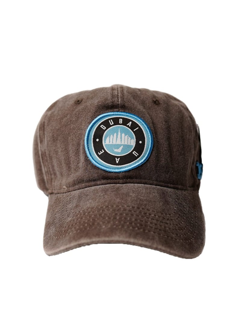 Dubshi Dubai Cap with Embroidery brown - Image 1