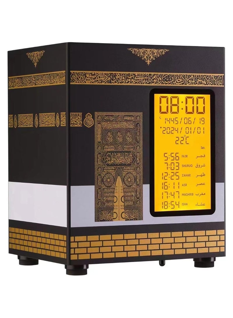 DIGI CORE SQ-888 Max Kaaba Azan Watch And Speaker Quran Speaker With App And Remote Control  Large Screen Display Time, Date, & Temperature Digital Azan Table Alarm Clock Quran Speaker 32GB 30 Reciters And 28 Translations - Image 2