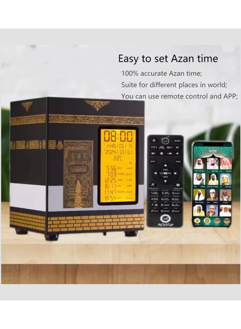 DIGI CORE SQ-888 Max Kaaba Azan Watch And Speaker Quran Speaker With App And Remote Control  Large Screen Display Time, Date, & Temperature Digital Azan Table Alarm Clock Quran Speaker 32GB 30 Reciters And 28 Translations - Image 4