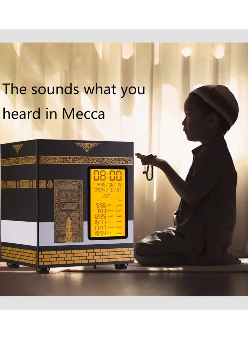 DIGI CORE SQ-888 Max Kaaba Azan Watch And Speaker Quran Speaker With App And Remote Control  Large Screen Display Time, Date, & Temperature Digital Azan Table Alarm Clock Quran Speaker 32GB 30 Reciters And 28 Translations - Image 5