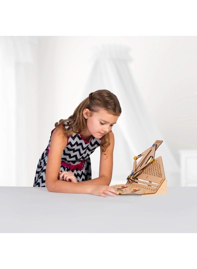 Smartivity Multiplication Machine 3D Wooden Model Engineering Educational Toy for Kids Ages 6 and Up, includes Rubber Bands, Engineered Wood Components, Instruction Manual, Learner's Log - Image 1