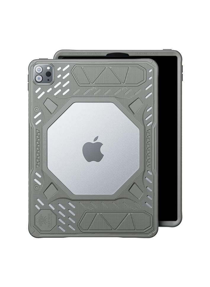 PLEXTONE GP60 Mark III Gaming Case for iPad Pro 11 Inch (2024–2025 M4/M5), Rugged Shockproof Tablet Case, Silicone Protective Cover with Cooling Fan Hole, Heat Dissipation Design, Anti-Slip Ergonomic Grip, Heavy Duty Drop Protection for Gaming & Work - Image 1