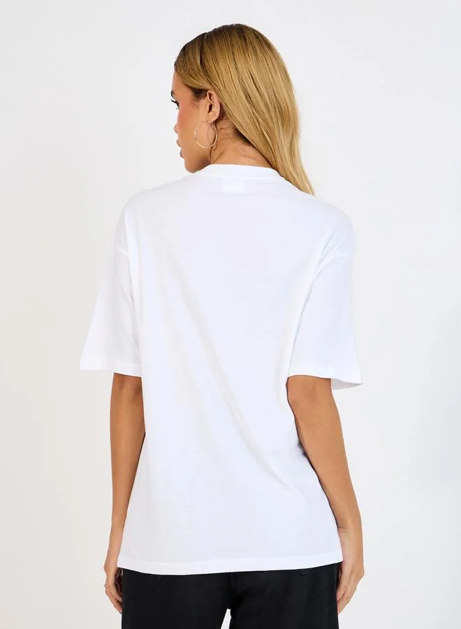 Styli Styli Tohru Honda Graphic Puff Print Oversized T-Shirt