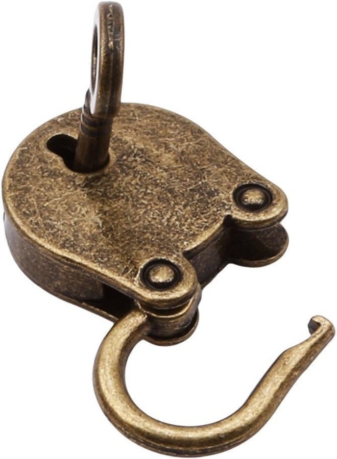 Junfamilee 1Set Vintage Antique Style Mini Archaize Classic Padlocks Key Lock with Keys Keyed Padlocks, Padlocks and Hasps - Image 1