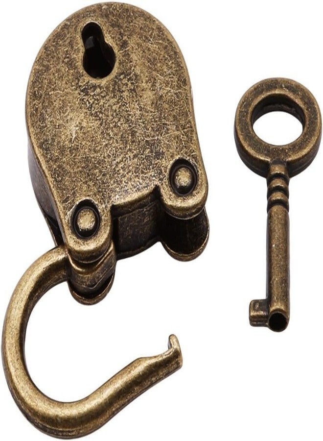 Junfamilee 1Set Vintage Antique Style Mini Archaize Classic Padlocks Key Lock with Keys Keyed Padlocks, Padlocks and Hasps - Image 4