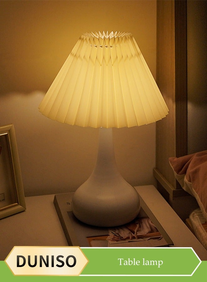 DUNISO Bedside table lamp,USB bedroom lamp, multifunctional retro bedside table lamp, three color multi-level adjustable, suitable for living room, study, bedroom and office - Image 1