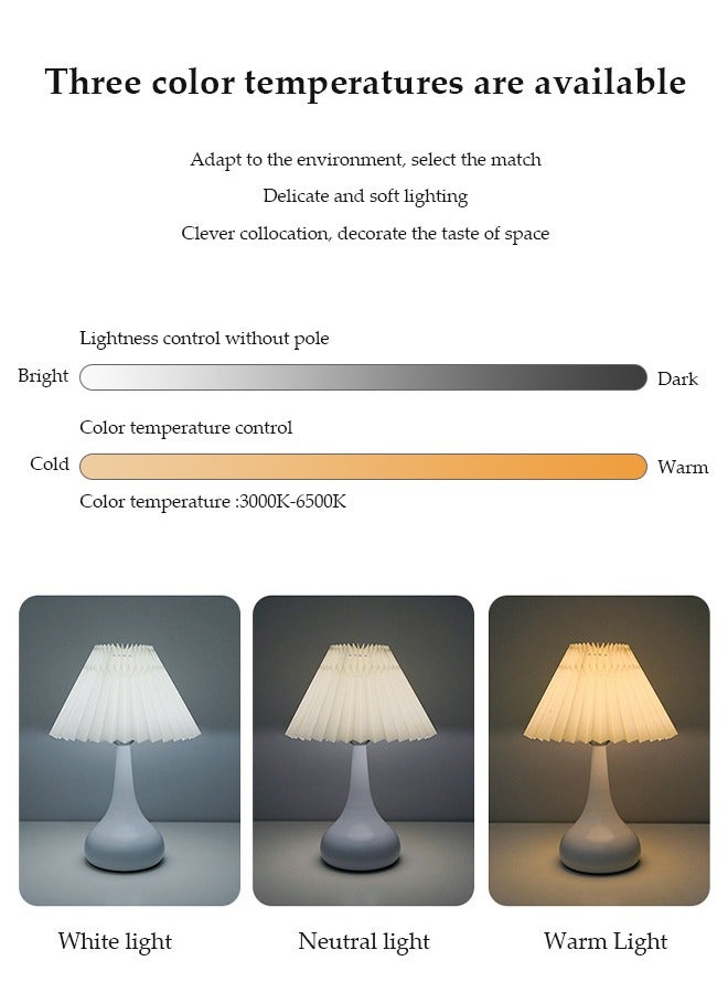 DUNISO Bedside table lamp,USB bedroom lamp, multifunctional retro bedside table lamp, three color multi-level adjustable, suitable for living room, study, bedroom and office - Image 4