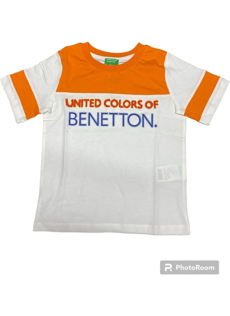 بينيتون Boy's T-Shirt BNT-B21355-002