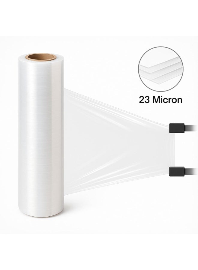 Aoura Grp DESK ESSENTIALS Stretch Film – 6 Rolls (2.0 kg) | Heavy-Duty 23 Micron Pallet Wrap for Packaging, Shipping & Industrial Use - Image 5